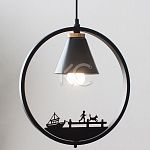 Светильник светодиодный подвесной Астерия MMD-LED A044-1-1xE27, черный, Home Light