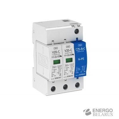 Разрядник для защиты от перенапряжений 2-полюсный +NPE