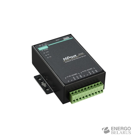 Ethernet сервер последовательных интерфейсов MOXA NPort 5232I, 2xRS-422/485, гальваническая изоляция 2 кВ, без адаптера питания