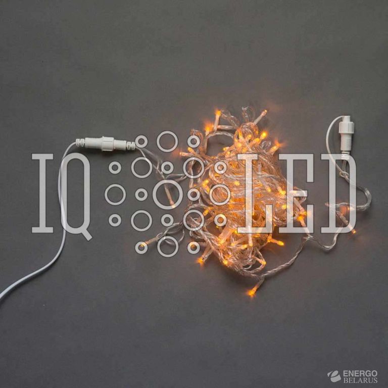 Гирлянда постоянного свечения 20M, 240V, желтая / белый провод, соединяемая (без силового шнура)