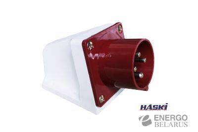 Вилка 524 стационарная 3P+PE 32А 380В IP44 HASKI