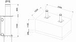 Комплект заграждения TBD 220H600 KIT (3 Bollards) TBD-220H60-3-110000011100