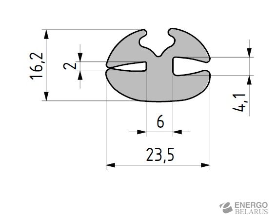 Уплотнитель для установки стекла Essentra (Mesan) 340-09-381