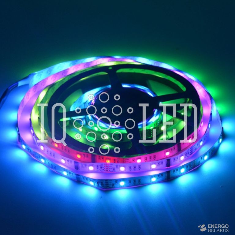 Лента светодиодная 5050 RGB 30LED IP20 12V 7,2W