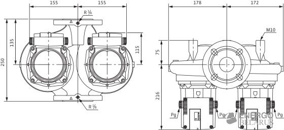 Насос Wilo-TOP-SD 40/10 (3~/230 V, PN 6/10)
