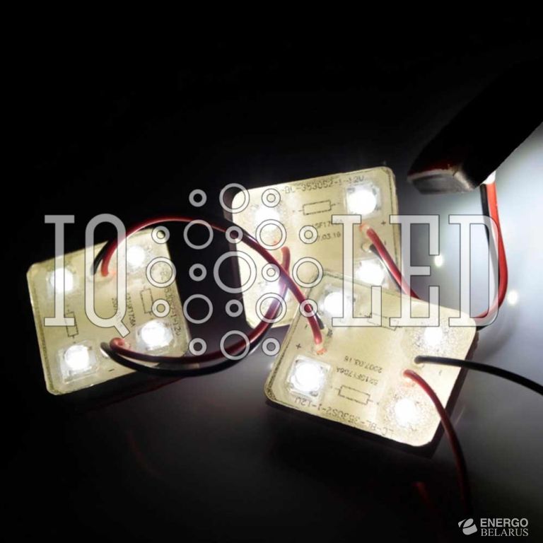 Модуль светодиодный для объёмных букв 4 диода 12V, белый