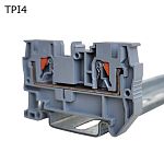 Клемма push-in проходная 2 контакта 4 мм2, серая, упак (45 шт), артикул TPI4