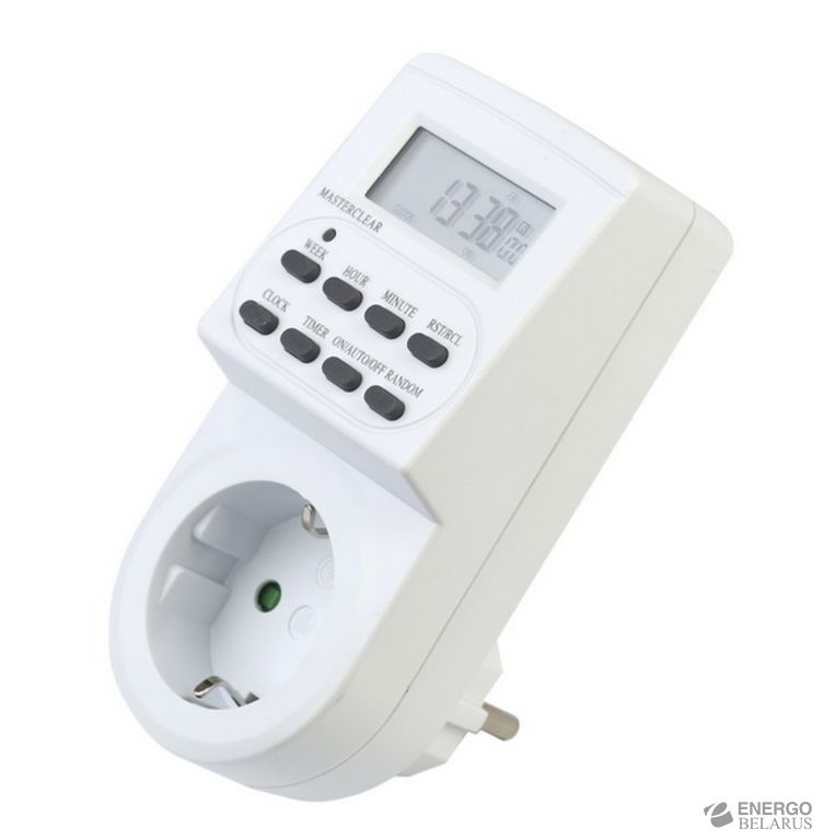 Розетка с таймером электронным (недельный+суточный) 3600Вт., Smartbuy