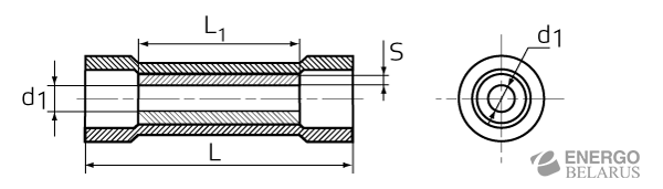 Гильза изолированная для параллельного соединения в ПВХ корпусе ГСИ-П