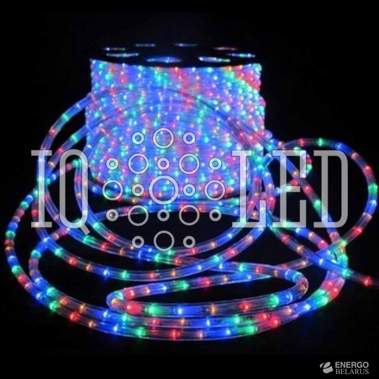 Дюралайт круглый 3W 100M 240V мульти 13мм (4м)