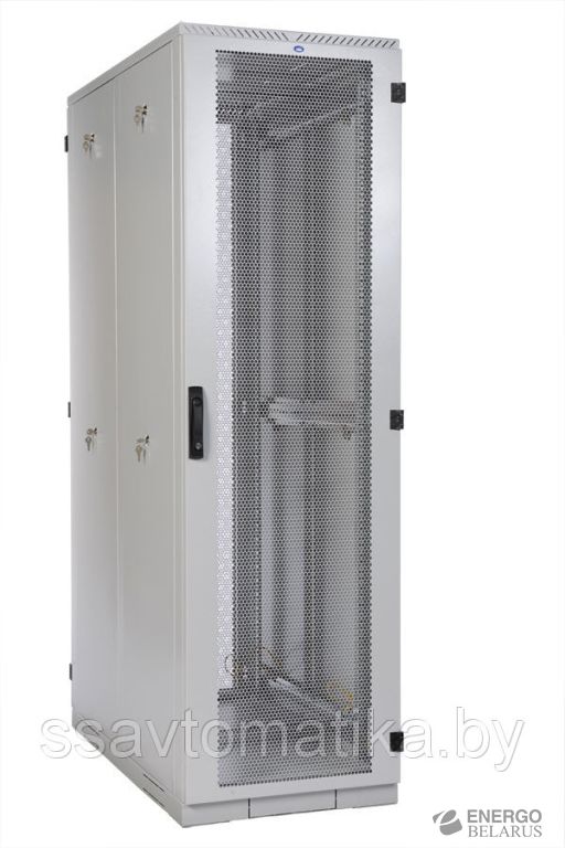 Шкаф 42U (600x1000) дверь перфорированная, задние двойные перфорированные