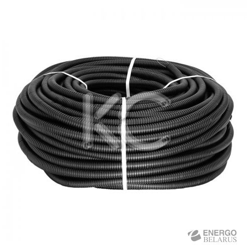 Труба ПНД гофро с протяжкой d 40 черн.