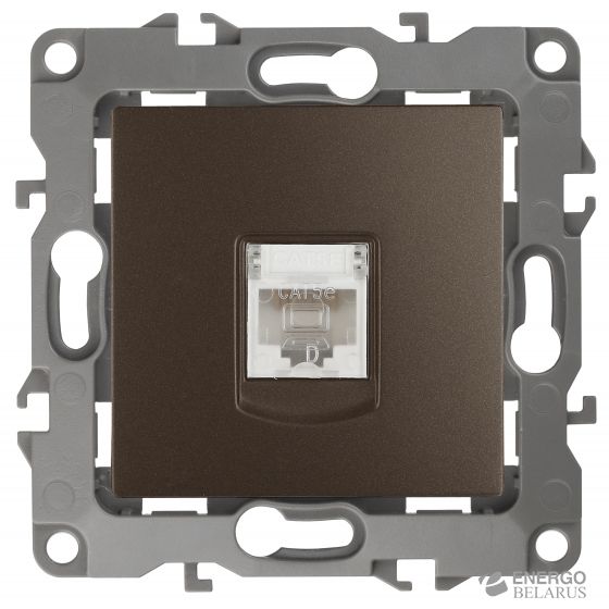 12-3107-13 ЭРА Розетка информационная RJ45, IP20, Эра12, бронза