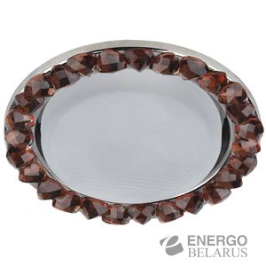DK82 CH/TEA Светильник ЭРА под лампу Gx53, 220V,13W, хром/коричневый (40/960)