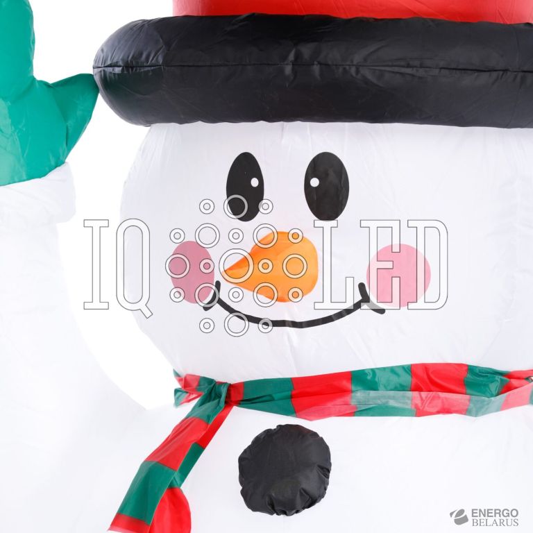 Фигура 3D надувная «Снеговик в черной шляпе»
