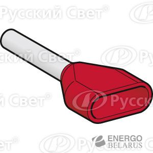 Наконечник кабельный двупровод. 0.75кв.мм средний сер. SchE AZ5DE007D