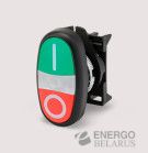 Кнопка двойная выпуклая с подсветкой PPDLSBL D 22мм New Black Line