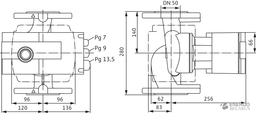 Насос циркуляционный Wilo-Stratos-Z 50/1-9 2069736
