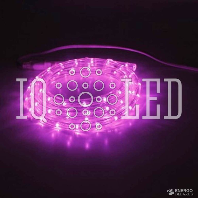 Дюралайт круглый 2W 100M 240V 2M розовый, 13мм, кратность резки 2М