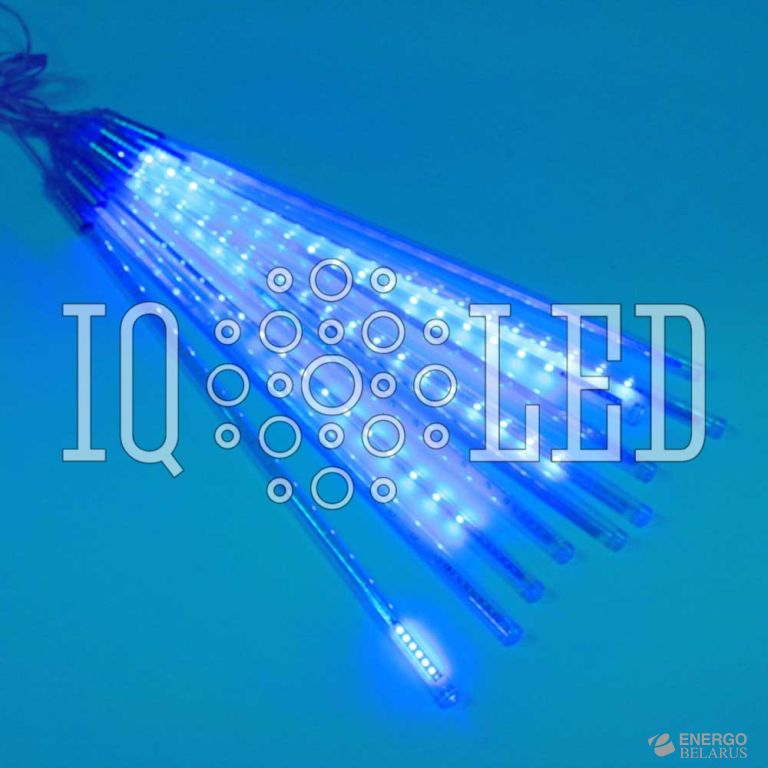 Сосульки строб Трубки D12mm,10шт 0,5М Синяя SNOW 0.5*4.5M 7V не соедин.