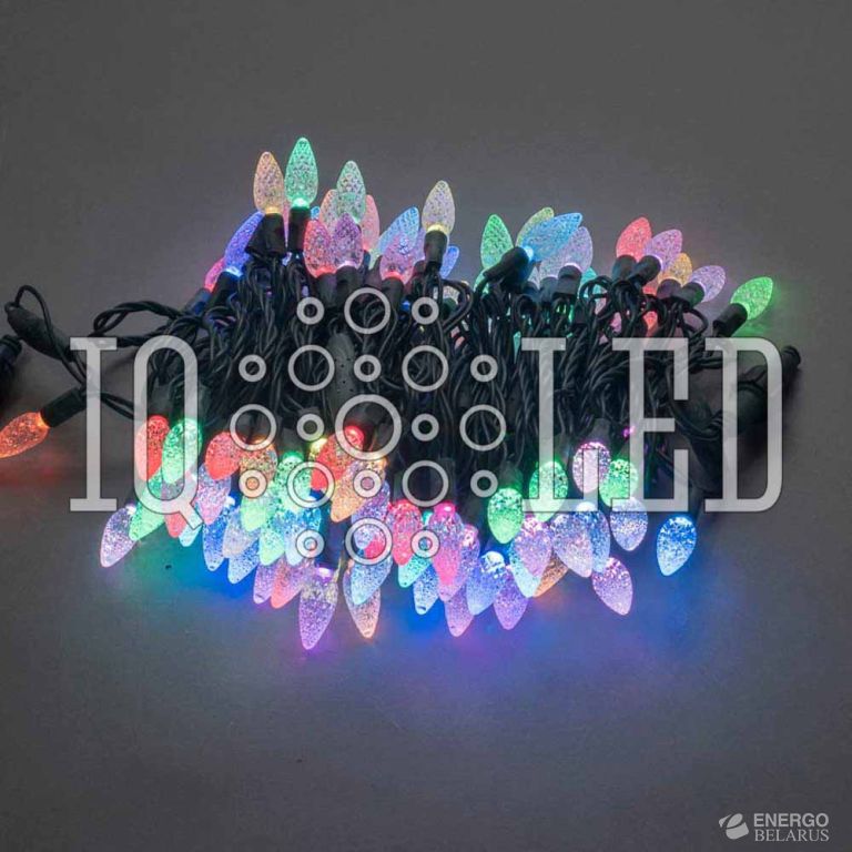 Гирлянда с насадками 240V, ягода, RGB, влагозащ.