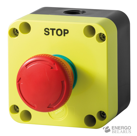 Кнопка грибковая с фиксацией и индикацией PPFN1R4S d40 RED IP65