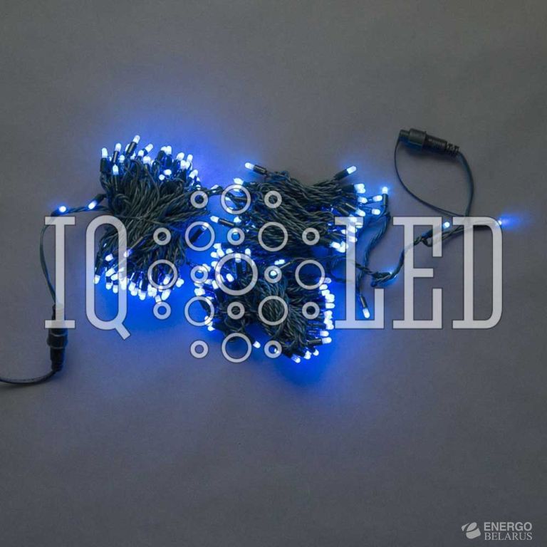 Гирлянда постоянного свечения 21m, 240V, синяя / темно-зеленый провод