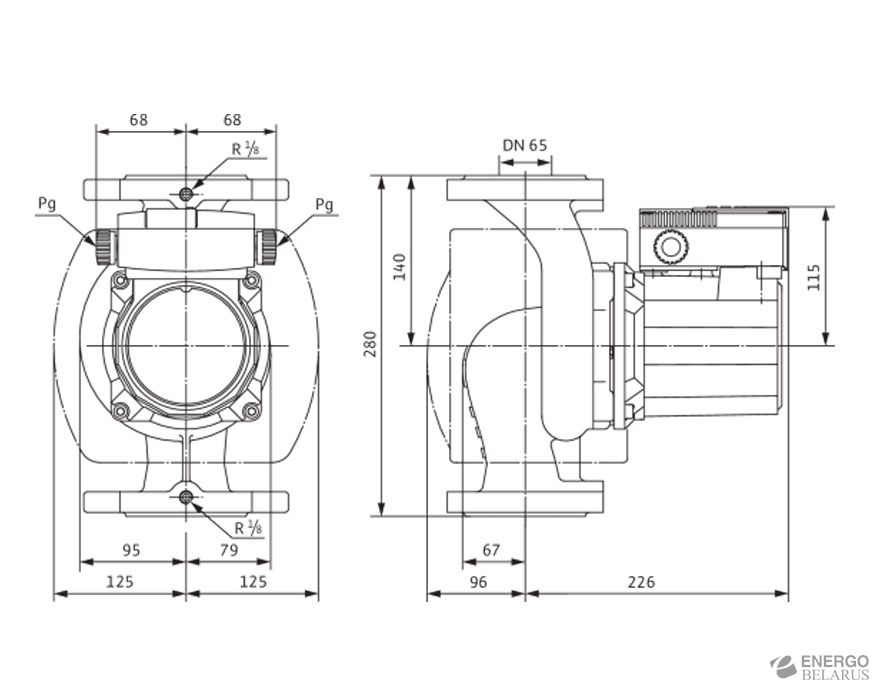 Насос Wilo-TOP-S 65/7 2-частоты вращения (1~230 V, PN 6/10)