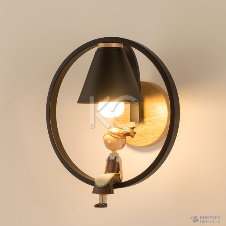 Светильник светодиодный настенный Астерия MMD-LED B138-1-1xE27, черный, Home Light