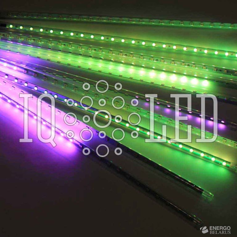 Сосульки Трубки D12mm, 10шт 0,5М SNOW 0.5*4.5M 12V не соедин. rgb