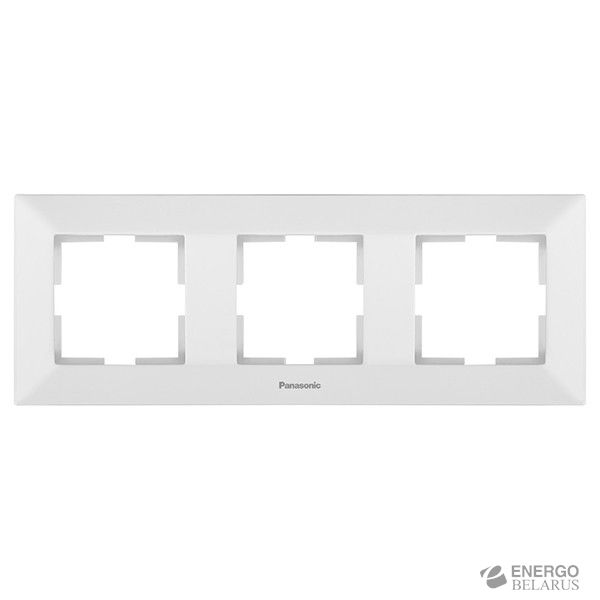 Рамка трехместная универсальная белая Panasonic Аркадия WMTF08032WH-BY