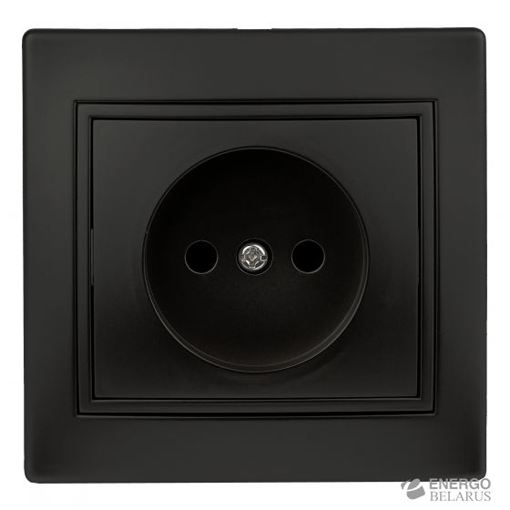 1-201-05 Intro Розетка 2P, 16А-250В, IP20, СУ, Plano, антрацит