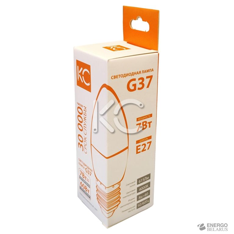 Лампа светодиодная G37-7W-4000K-E27-KC