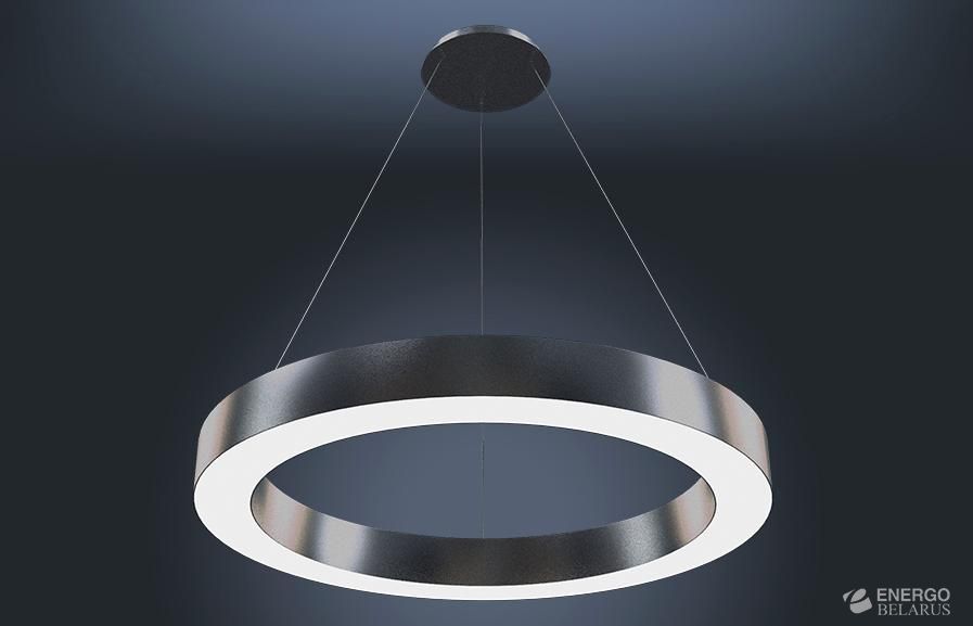 Люстра светодиодная Круг Диаметром 100 см (свечение в обе стороны, вниз-вверх) расположение диодов боковое