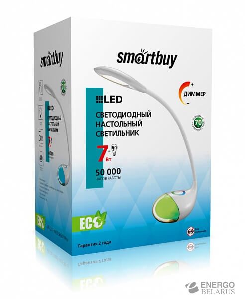 Светильник настольный светодиодный (LED) Smartbuy-7W/NW/3-S Dim/RGB/W