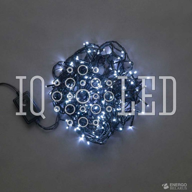 Гирлянда с контроллером 10M, 240V, белая / черный провод