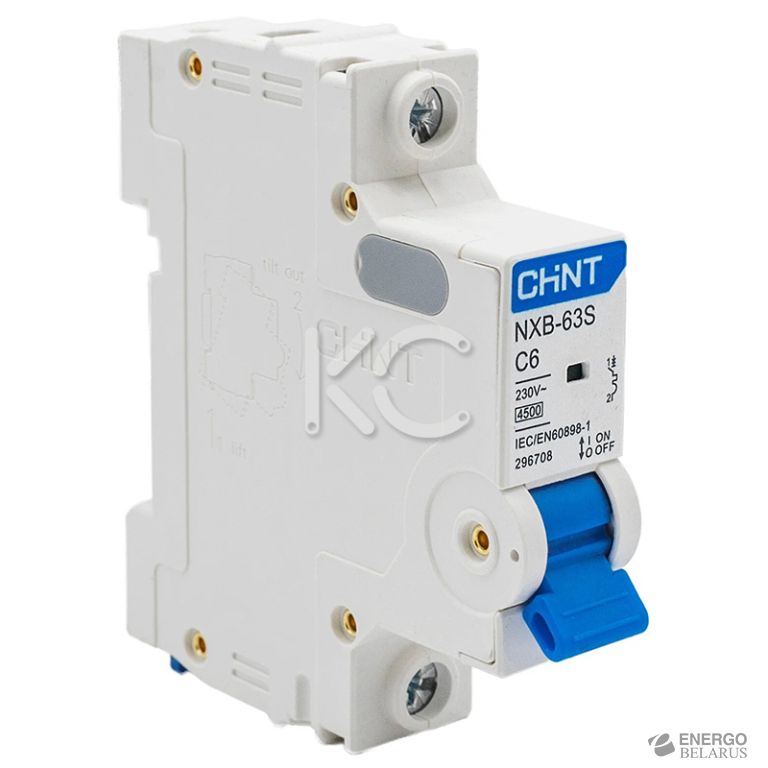Автоматический выключатель NXB-63S 1P 63А 4.5kA х-ка C (R) (CHINT)