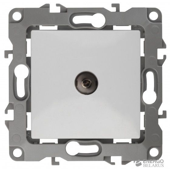 12-3102-01 ЭРА Розетка TV проходная, IP20, Эра12, белый
