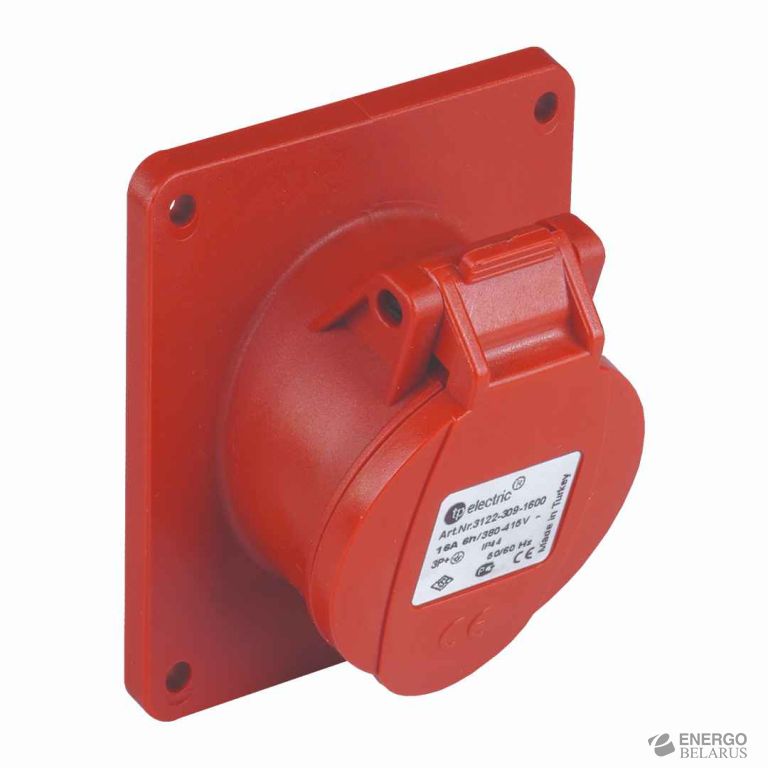 Розетка встраиваемая наклонная (3P+N+PE) IP67 5x32A 3108-309-1600
