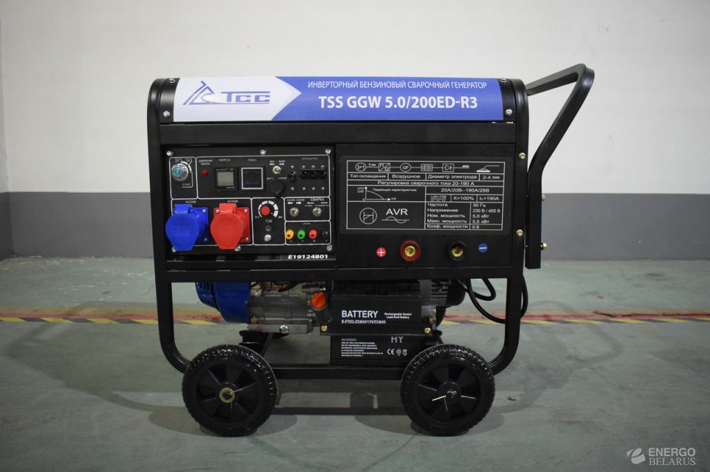 Генератор сварочный бензиновый TSS GGW 5.0/200ED-R3