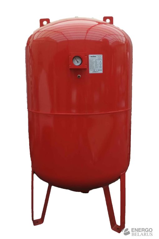 Бак вертикальный расширительный WAT600 10 бар 600л., красный, с опорами и манометром, Турция