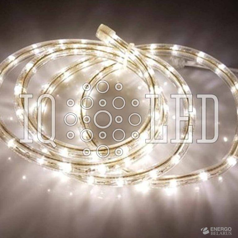 Дюралайт круглый 2W 100M 1M 240V белый теплый, 13мм