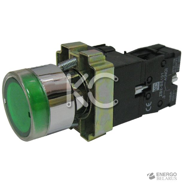Кнопка с подсветкой LAY5-BW3361 (З) КС