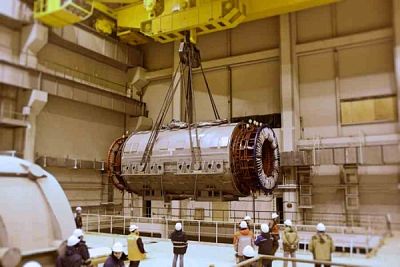 На Белорусской АЭС установили статор турбогенератора