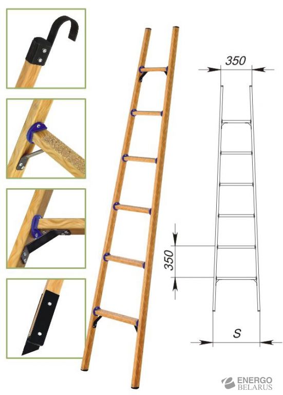 Изготовление приставной лестницы из дерева