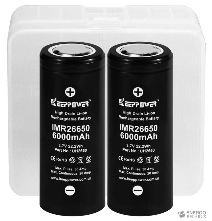Аккумулятор KeepPower Li-ion 26650 (3.7 В, 6.0Ач) IMR26650 30A UH2660