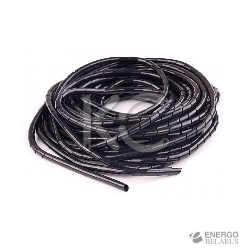 Лента спиральная монтажная пластиковая ЛСМ-19 черный (10м/упак.) КС