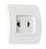 Розетка компьютер+телефон RJ-45+Phone 1 местная белая "Марс", Smartbuy