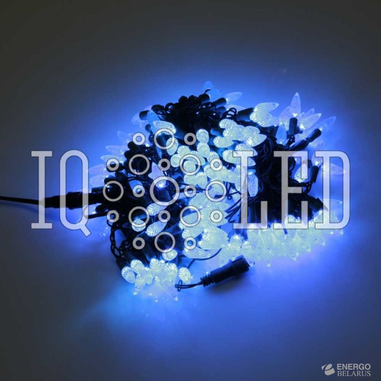 Гирлянда с насадками 220V, 20м, светодиодов, синий