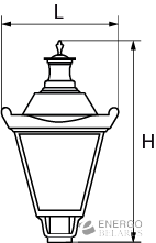 Светильник парковый RETRO-100E/26F Opal